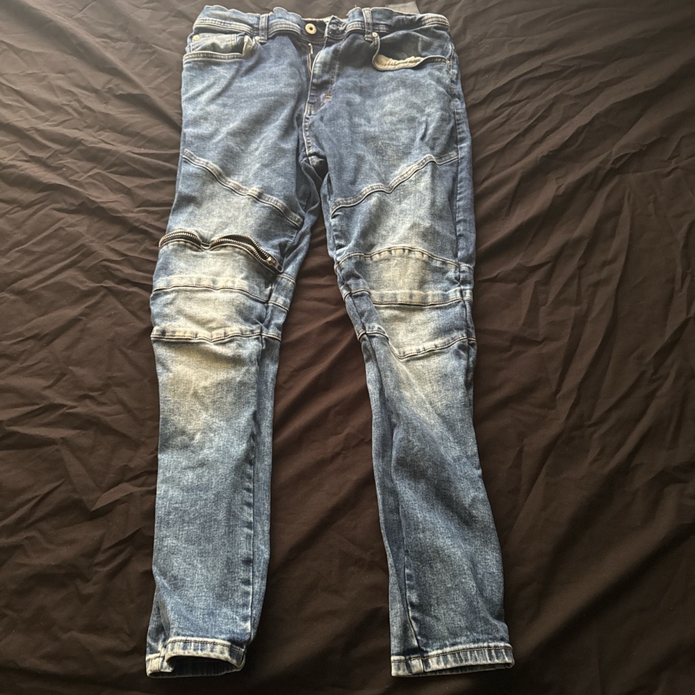 Men's Blue Distressed Jeans